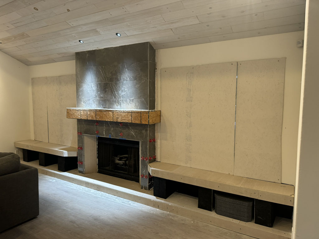 Fireplace wall remodel