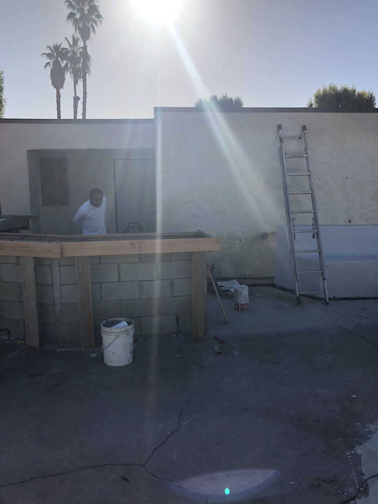 Stucco worker