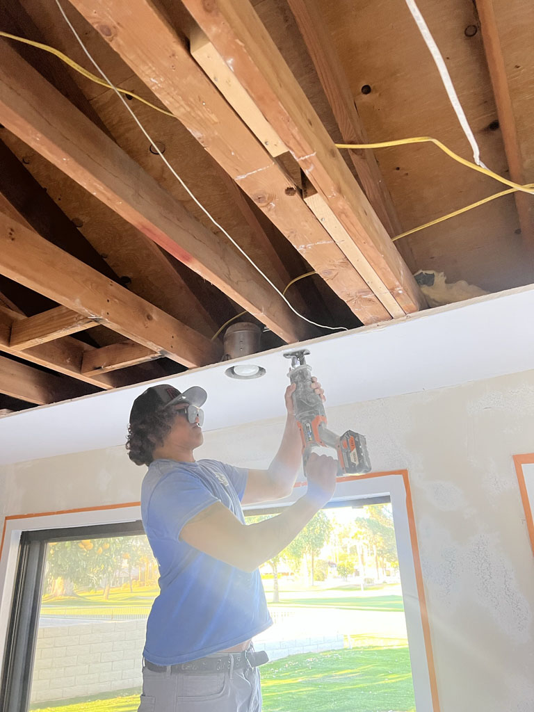 Ceiling recessed lighting install