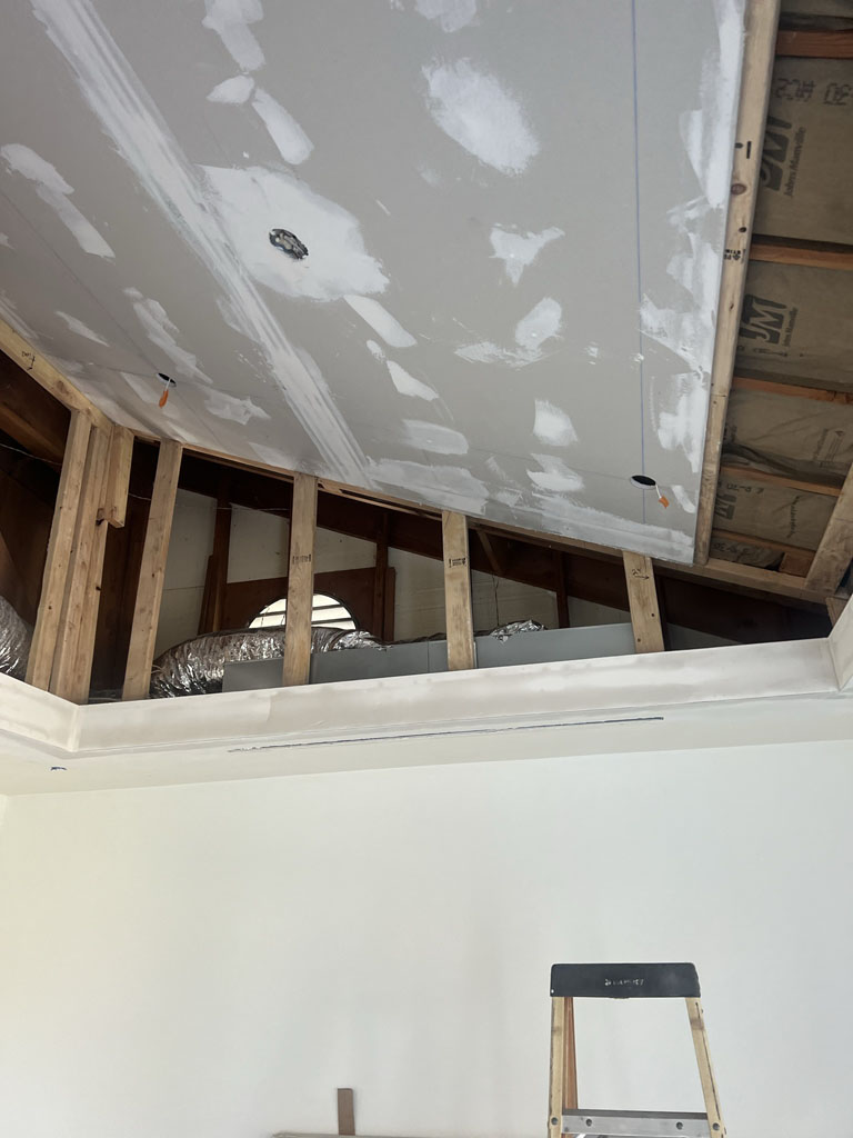 Vaulted ceiling drywall