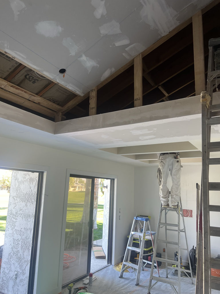 Vaulted ceiling drywall