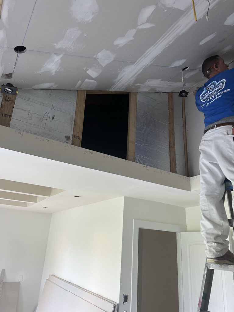 Vaulted ceiling drywall
