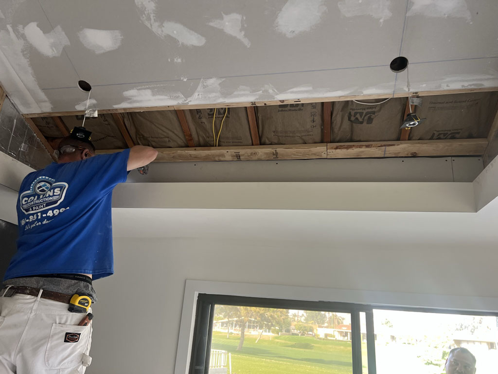Vaulted ceiling drywall