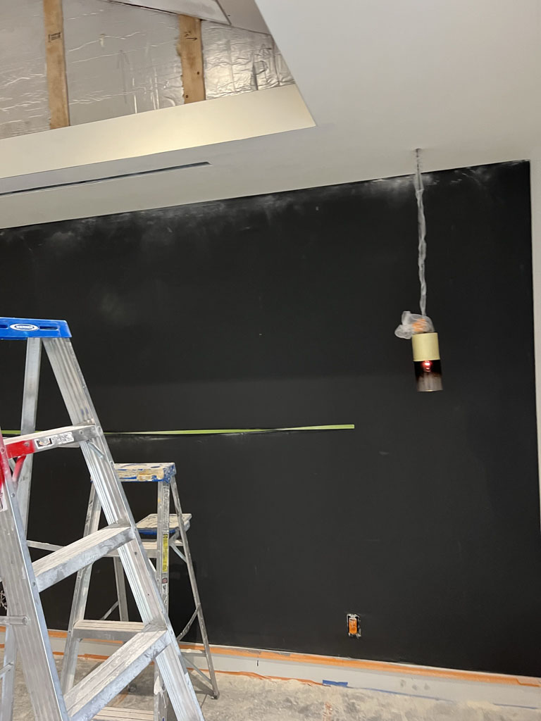 Painting and recessed lights installation