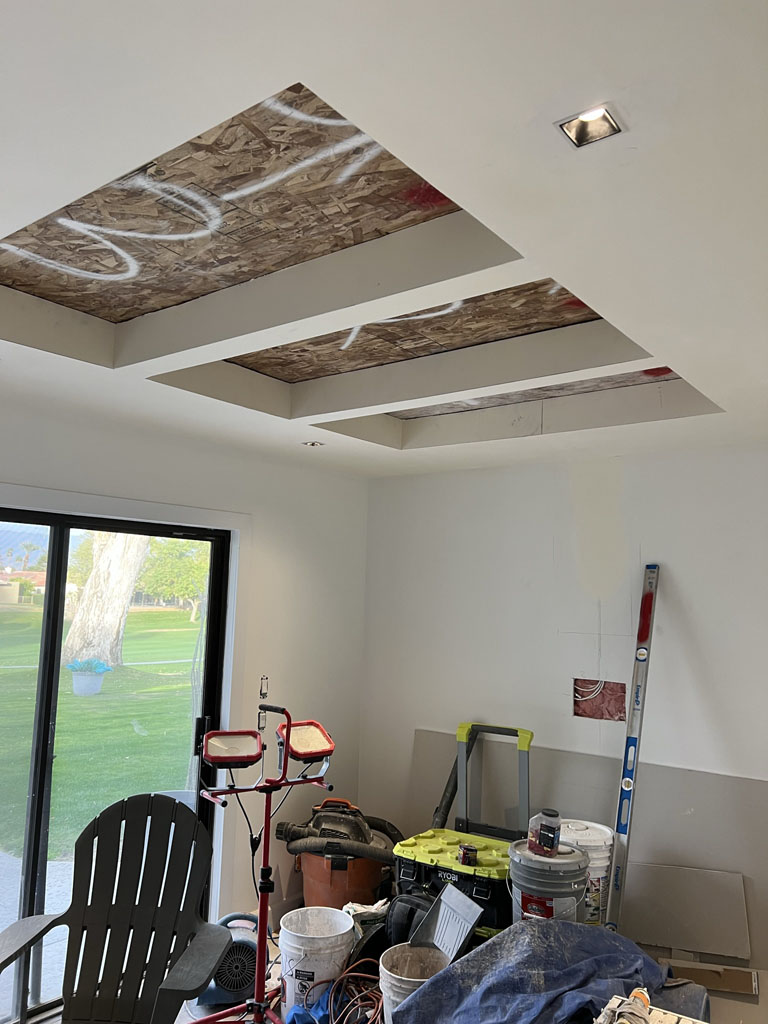 Vaulted ceiling final touches