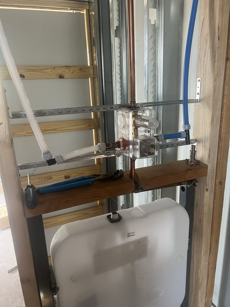 Container house build plumbing