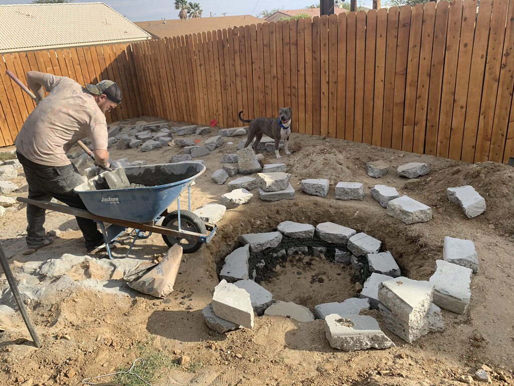 Firepit installation