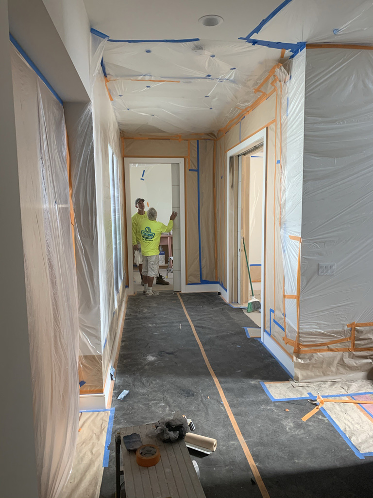 Residential interior painting prep