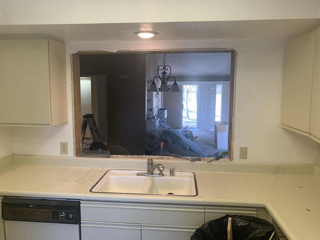 Kitchen wall opening