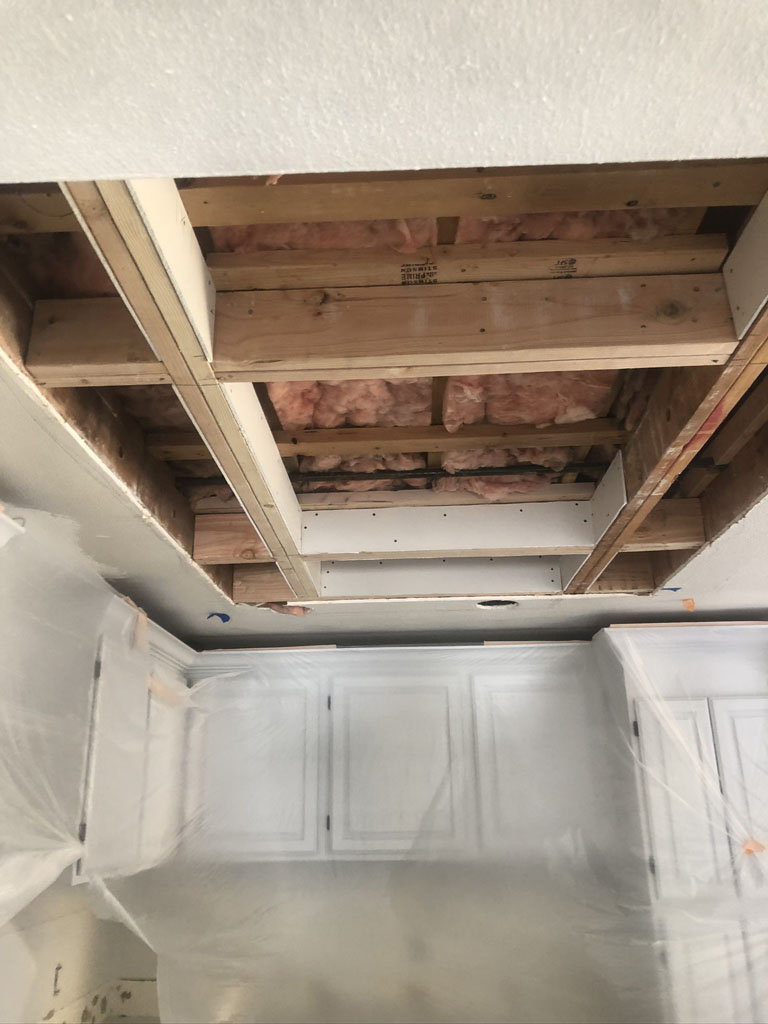 Kitchen remodel vaulted ceiling for lights