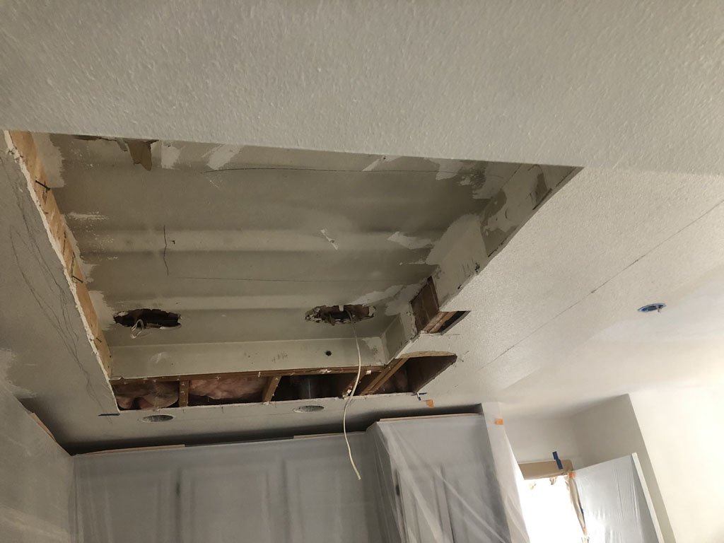Kitchen remodel vaulted ceiling for lights