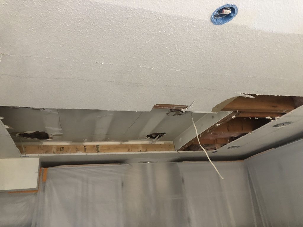 Kitchen remodel vaulted ceiling for lights