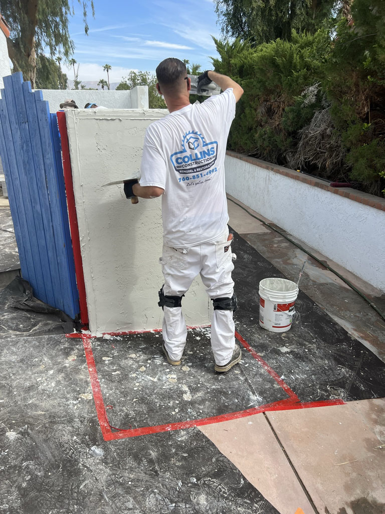 Stucco smooth wall work