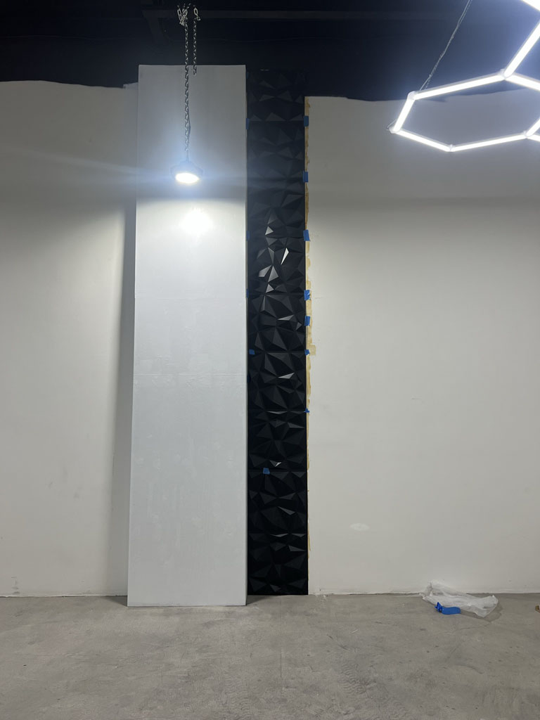 Glass like wall in office space