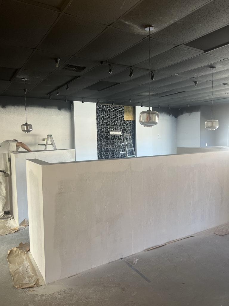 Lighting install in office space