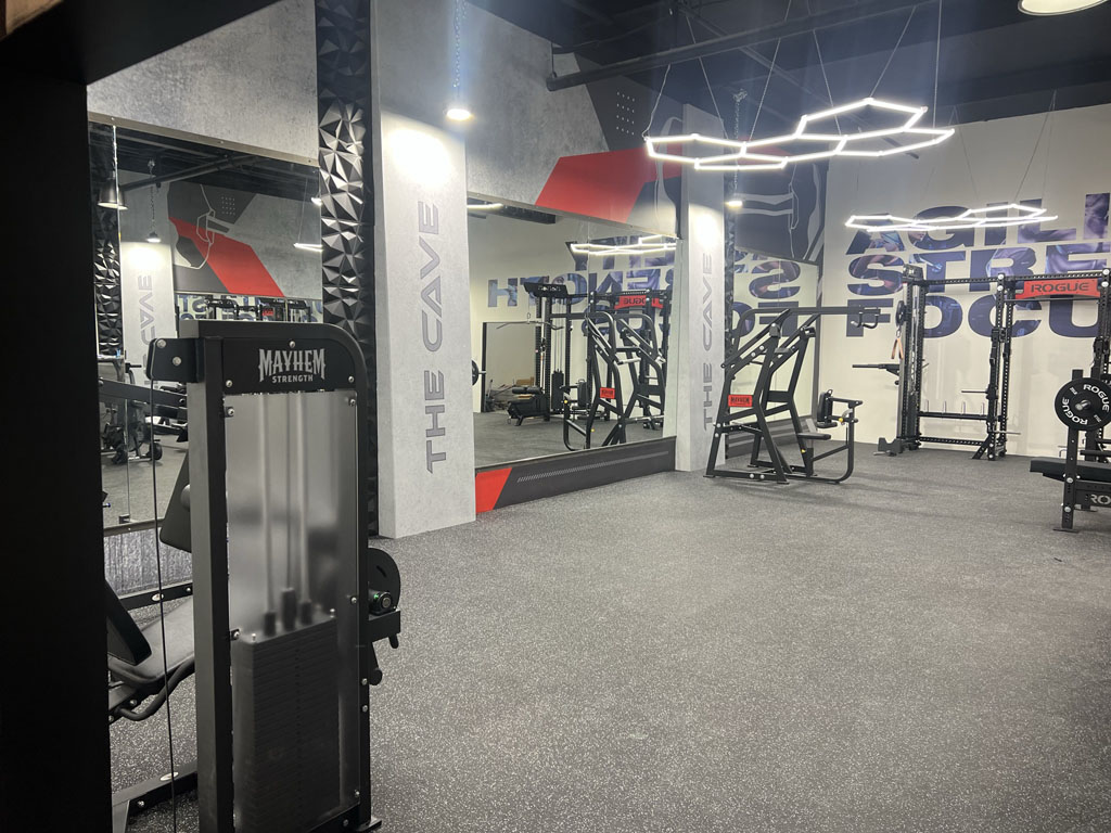 Wall paint in gym remodel