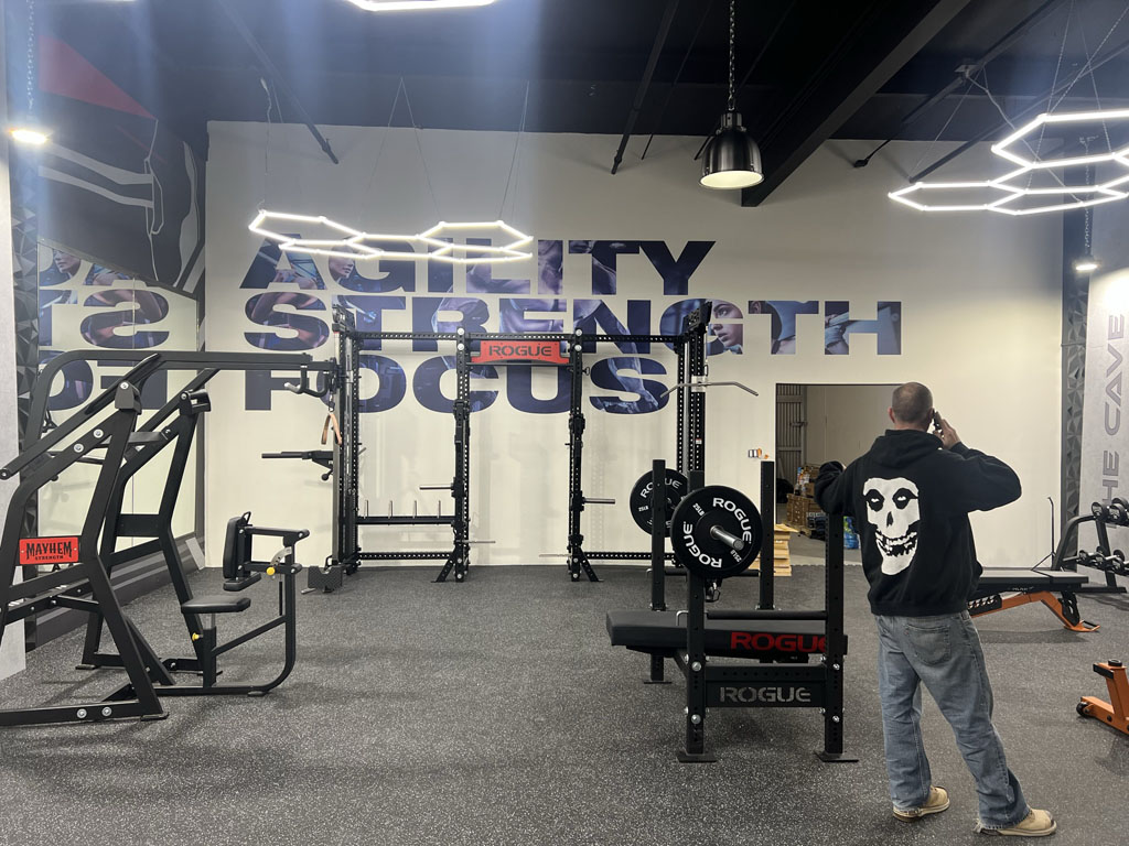 Lights in gym remodel