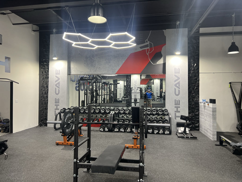 Lighting in gym remodel