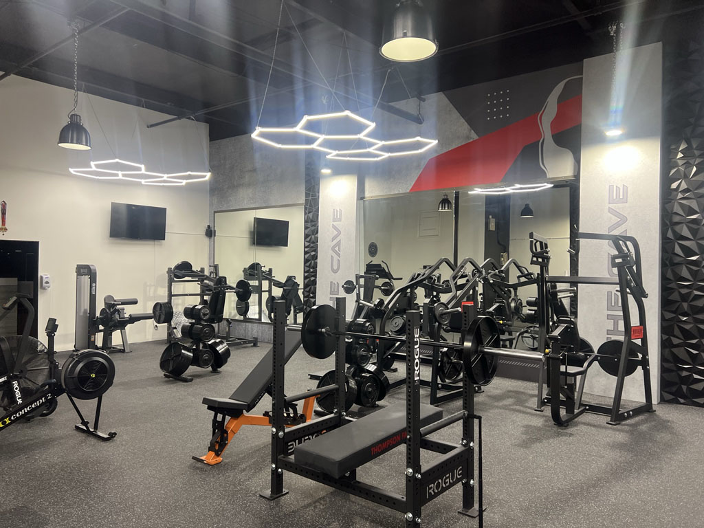 Lighting in gym remodel