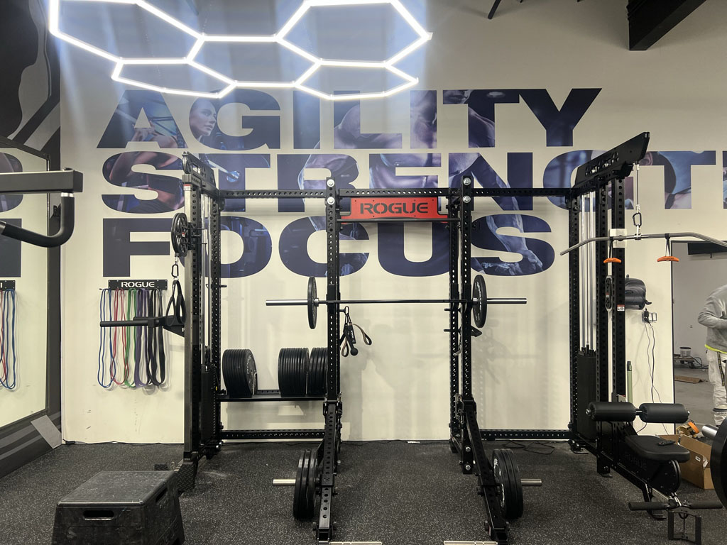 Lighting in gym remodel